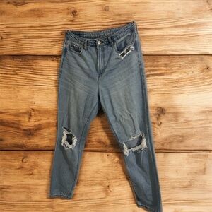 American Eagle Outfitters Ripped Blue Boyfriend Jeans